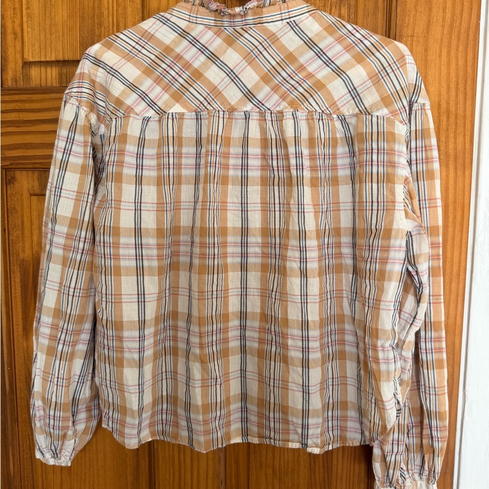 GAP Neutral Plaid Button up shirt - Picture 3 of 6